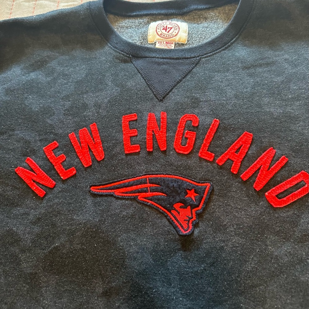 New England Patriots Sweatshirt Blue Camo XXL